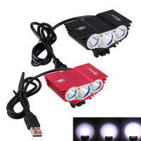 2021Waterproof 3XT6 LED Bicycle Light Front Bike Head Light Night Cycling Lamp 5V USB Headlamp Only Lamp No Battery