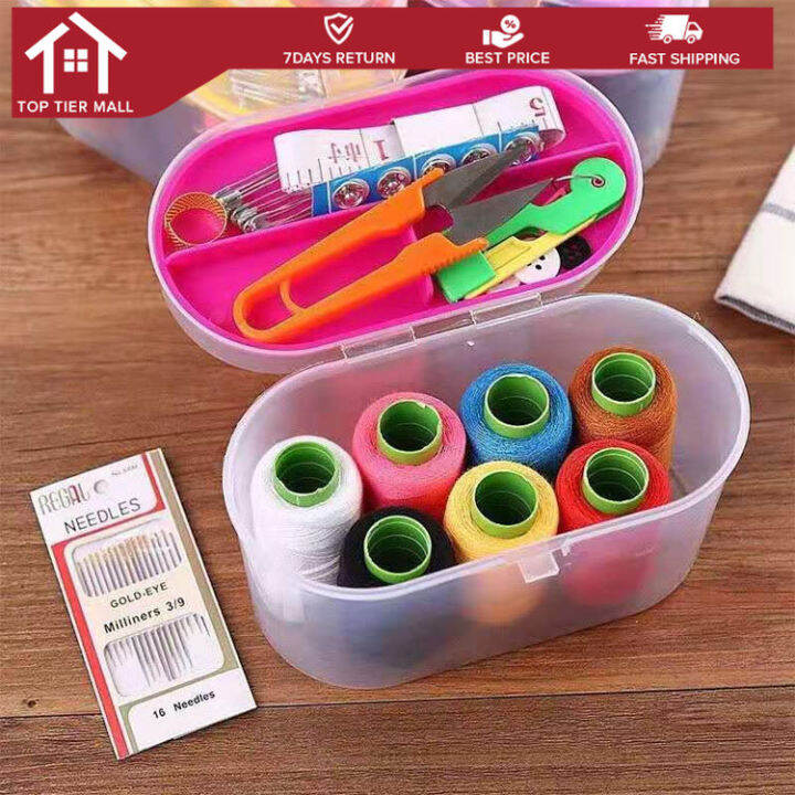 10 in1 Sewing Kit Box Set Small Household Sewing Tools Portable Sewing