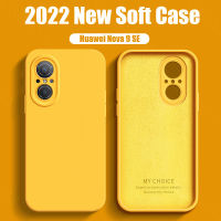 Soft Case สำหรับ Huawei Nova 9 /Nova 9 SE ใหม่ Original เคสโทรศัพท์ Liquid ซิลิโคนออกแบบปลอกกันกระแทกเลนส์กล้อง Protector ฝาหลัง -E2