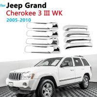 Chrome Door Handle Cover For Jeep Grand Cherokee 3 III WK 2005~2010 Auto  Exterior Styling  Stickers Parts Car Accessories ABS