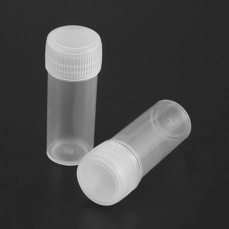 SBYURE 120 Pieces 5 ML Plastic Sample Bottles Vial Storage Mini