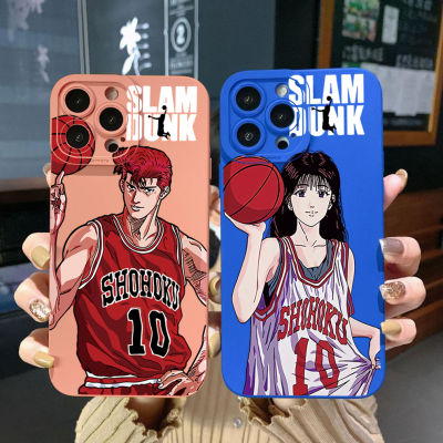 เคสโทรศัพท์สำหรับ Samsung Galaxy S23 S22 S21 S20 FE Plus Note 20 Ultra Slam Dunk คู่ที่ครอบขอบสี่เหลี่ยมฝาครอบป้องกันเลนส์เต็ม