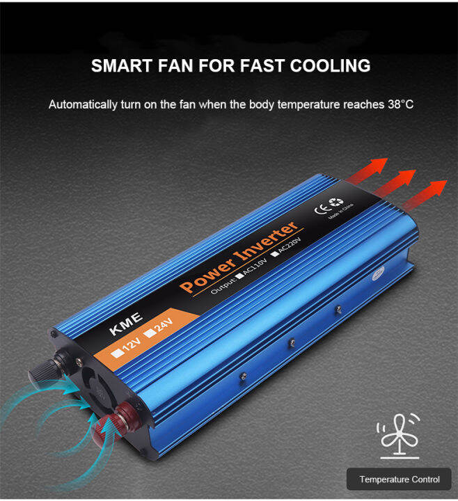 อินเวอร์เตอร์2600w-2000w-1200w-500w-อินพุต12v-24v-36v-48v-60v-และเอาต์พุต-ac-220v-เอาท์พุทแรงดันเอาท์พุท-usb-อินเวอร์เตอร์ไฟฟ้าในรถยนต์