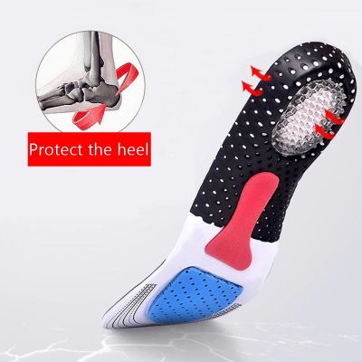 【jw】▲✷❆  Palmilhas de silicone para homens e mulheres sola respirável desodorante malha palmilha almofada inserção pés esporte corrida ortopédica