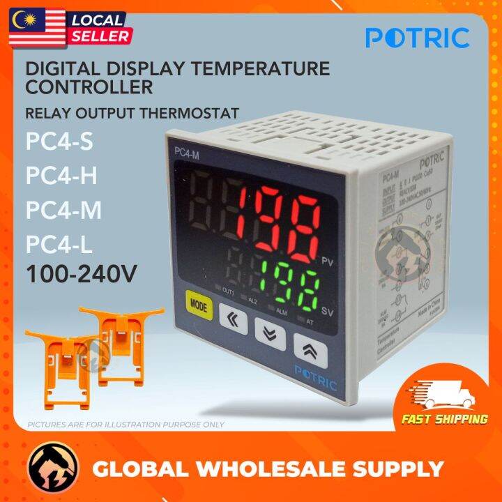 POTRIC PC4-S / PC4-M / PC4-H / PC4-L Multi Range Digital Temperature ...