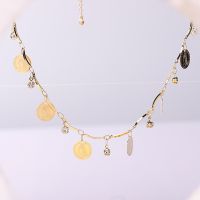 【JH】 Hot Selling Necklace Female Portrait Coin Personality Ins Cold Clavicle Chain Jewelry Wholesale