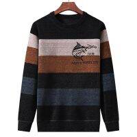 New Mens Plush Thickened Knitwear Fashion Casual Mens Chenille Warm Sweater Mens Clothes