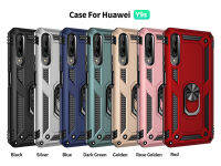 GOOGLEHITECH Smart Case For กรณีหรูหราสำหรับ Huawei Y9 Prime กรณีไฮบริดที่มีความทนทานกันกระแทกเกราะยืนกรณีที่มีโลหะเจ้าของรถแม่เหล็กปกแหวนนิ้ว