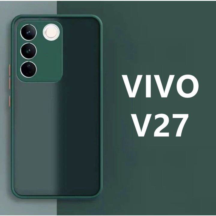 ส่งจากไทย-case-vivo-v27-5g-เคสโทรศัพท์-เคสวีโว่-เคสกันกระแทก-ปุ่มสีผิวด้าน-เคสกันรอยกล้อง-ขอบนิ่มหลังแข็ง