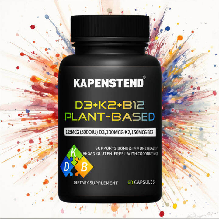 Vitamin D3 + K2 + B12 5000 IU of D3 (as cholecalciferol) for Optimal