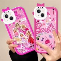 Pink Princess Barbie Cute Monster Lens Case for IPhone 14 13 12 11 Pro Promax 14Plus X XS XR XSMAX 6 6s 6plus/6splus 7 8 SE2020 7plus/8Plus Soft Matte Casing DCG