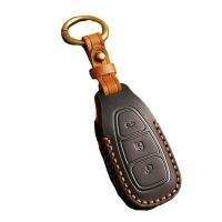 Leather Car Remote Key Fob Cover High Quality For Ford For Fiesta For Focus