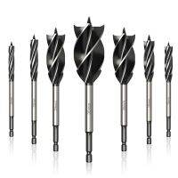 Wood Twist Bit Auger Drill Bits Set Four-slot Blade Drilling Cut for Woodworking with Hex Shank10mm-32mm