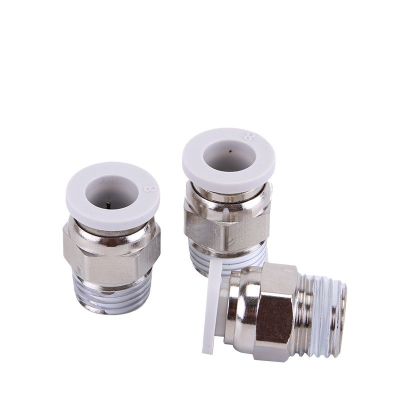 10PCS PC Air Pneumatic Straight Fitting Quick Release Coupling Connector 1/8 1/4 3/8 1/2 ด้ายชาย m5 4mm-12mm ท่อท่อ-Tutue Store