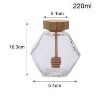 New Glass Honey Jar for 220ML/380ML Mini Small Honey Bottle Container Pot