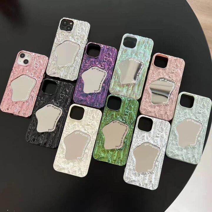 hoce-เคสโทรศัพท์กระจกแวววาวหรูหราสำหรับ-iphone-14-13-12-pro-max-11ฝาครอบพลาสติกแข็งมีลวดลายสไตล์ร็อค