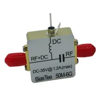 ตัวไบแอสทีสัญญาณคลื่นวิทยุ1ม. ถึง6GHz RF สำหรับไฟฟ้ากระแสตรงเป็นตัวบล็อกการให้อาหารแบบโคแอกเซียลสำหรับวิทยุพลังงานโมดูลเครื่องขยายเสียงชนิดเสียงรบกวนต่ำ DC1-35V