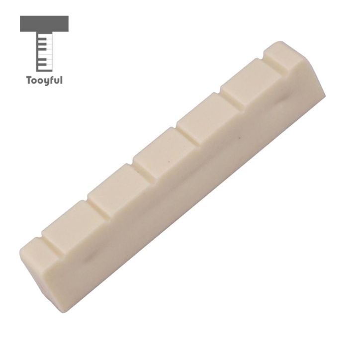 tooyful-2pcs-plastic-48mm-classical-classic-guitar-nuts-6-string-bone-slotted-nut-guitar-parts-replacements