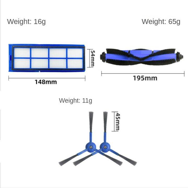 หลักด้านแปรงกรองทำความสะอาดแปรงอุปกรณ์เสริมสำหรับ-eufy-robovac-l70เครื่องดูดฝุ่นหุ่นยนต์