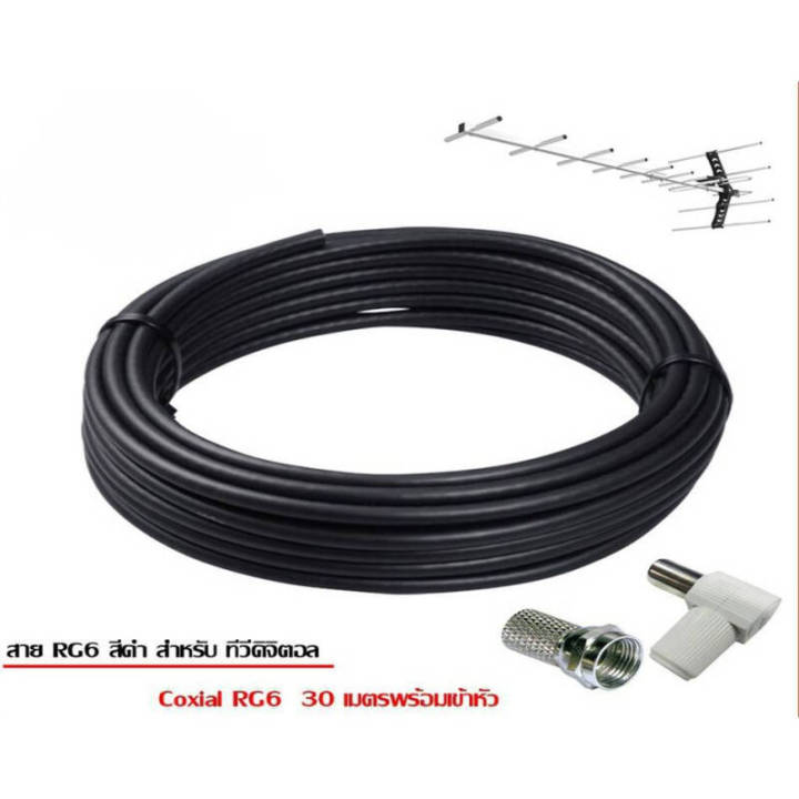 สายนำสัญญาณ-rg6-ความยาว-30-เมตร-พร้อมเข้าหัวสำหรับเสาอากาศและจานดาวเทียม