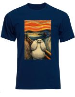 Mens Large T-shirt Baymax Big Hero The Scream Banksy Art Parody Mens Tshirt Tee Short Sleeves Cotton T Shipping