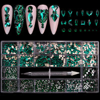 1 Pcs Glitter 3D Nail Art Rhinestone And Decoration AB Glass Diamond Gems Nail Charms Shiny Stones Nail Art DIY Accessories