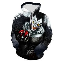 Sudadera con capucha de Anime de dibujos animados para hombre y mujer, suéter informal de gran tamaño con estampado 3d de Death Note, ropa de calle para Cosplay, 2023