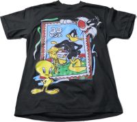 เสื้อยืดการ์ตูน ลูนีย์ทูนส์การ์ตูนส์ (Looney Tunes Cartoons) สีดำ M/L/XL