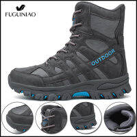 Fuguiniao ใหม่ผู้ชายแฟชั่น SWAT คลาสสิกยุทธวิธีทหารรองเท้า Lace-Up Combat Forces รองเท้ากองทัพรองเท้าผู้ชายรองเท้าเดินป่ากลางแจ้ง High Top ข้อเท้ารองเท้ารถจักรยานยนต์รองเท้าลื่น Breathable รองเท้าเดินป่าขนาดใหญ่39-47จัดส่งฟรี