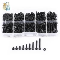 300pcs/set M2 M2.5 M3 Cap Head Hex Socket Bolt Screw Nut Assortment Set Alloy Steel Screw Fastener Hardware With Box