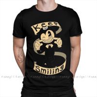 2023 New Cuphead T-Shirt Men Top Quality 100% Cotton Short Keep Smiling  Sleeve asual Shirt Loose Tees labor day gift boyfriend gift