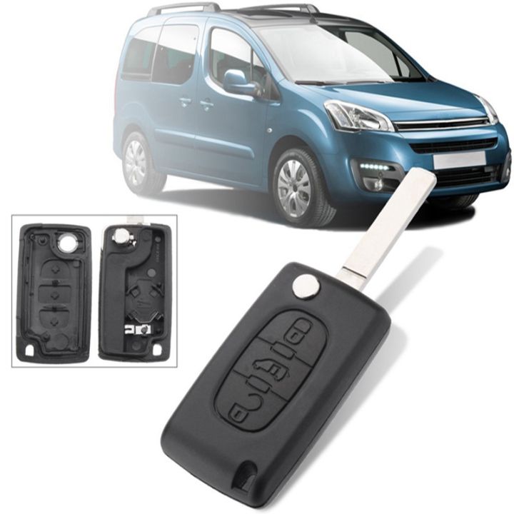 dvvbgfrdt-3-button-remote-key-housing-flip-key-fob-case-shell-w-blade-for-peugeot-for-citroen-berlingo-remote-key-case-with-blade