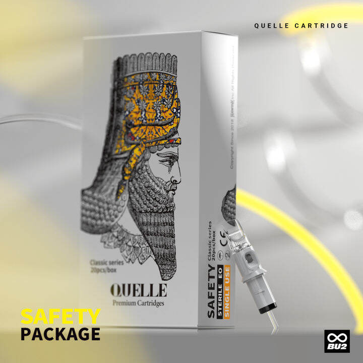 5pcs Mix Size QUELLE Tattoo Cartridge 12=0.35mm Premium Soft Rebound