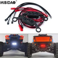 [Qingxin fabrics] MIBIDAO ไฟหน้ารถ RC ไฟท้ายสปอตไลท์ไฟ LED สำหรับ1/10 Traxxas Maxx WideMaxx Small X 89086-4ตีนตะขาบ RC อัพเกรด