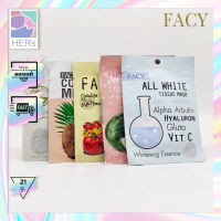 Facy Tissue mask. เฟซี่ ทิชชูมาส์ก์ (21 กรัม) มีให้เลือก 5 สูตร