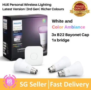 Philips Hue White and Colour Ambiance Starter Kit: Smart Bulb 3 x Pack LED  GU10