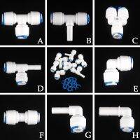 ♗►ﺴ 20pcs 1/4 quot;PE Pipe Connector Water Purifier Reverse Osmosis Water Pipe POM Socket Joints H-Quality Garden Irrigation Tube Adapter