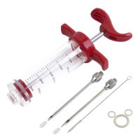 hot【DT】♈❈☸  H55A Barbecue Meat Syringe Food Grade Needle Turkey Marinade Spices Sauce