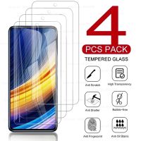 ❈♟ 4pcs full cover protective glass for xiaomi poco x3 little poko m3 x 3 pro nfc pocox3 armor safety tremp screen protectors film