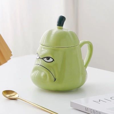 Creative melon mug gift pumpkin ceramic cup weird cup ins high-value funny water cup