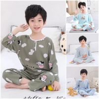 Boys sleeve Childrens Clothing Sleepwear Cotton Pyjamas Sets