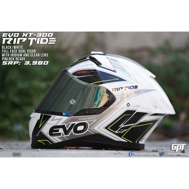 EVO HELMETS XT300 RIPTIDE (DUAL VISOR) Lazada PH