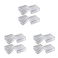 18Pcs Underwear Drawer Organizer Foldable Closet Clothes Dividers Dresser Compartments Storage Box Fit for Bras Socks