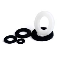 【hot】 10/50pcs Plastic Flat Washers Spacer Insulation Rubber Gasket O M2.5 M4 M5 M12