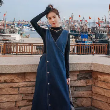 Infinity Stores Navy Blue Solid Cotton Denim Dress in 2024 | Denim attire,  Womens denim dress, Long sleeve denim dress