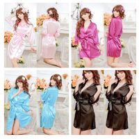 Women y Satin Lingerie Robe Dress Sleepwear