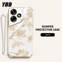 YBDเคสโทรศัพท์ดีไซน์ใหม่สำหรับ infinix Hot 30 Hot 30i Hot 30 Play เคสคุณภาพสูงฝาหลังลายดอกไม้สไตล์สง่างามพร้อมฟรีสายคล้อง