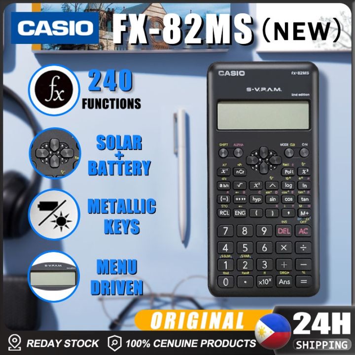 Original Scientific Calculator Casio Fx 82MS 2nd Edition Student Function Science Calculator