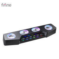 ลำโพงคอมพิวเตอร์ FIFINE,ลำโพงเดสก์ท็อป RGB สำหรับเล่นเกมไร้สายที่รองรับบลูทูธสำหรับพีซี,แล็ปท็อป,ศัพท์,สตรีมมิ่ง Party-AmpliGame