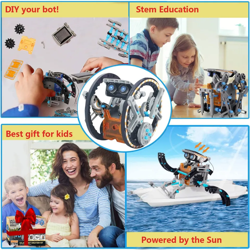 BOZTX 12-in-1 STEM Education DIY Solar Robot Toys Building Science